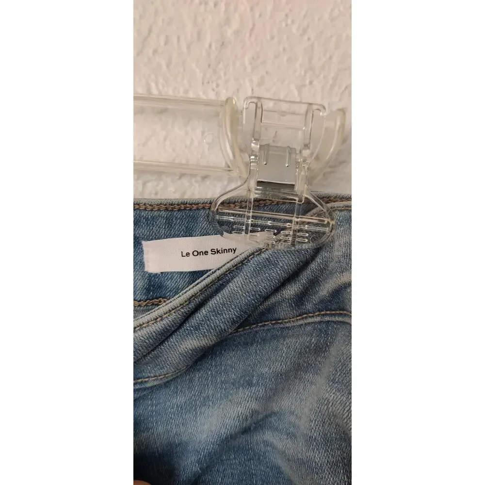 Frame Le One Skinny Jeans in Blue Caspio Sz 2 (Fits 29-34) High Rise Cropped - Picture 8 of 11